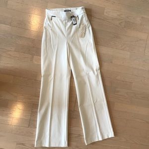 NWT Lela Rose Placket Front White Trousers